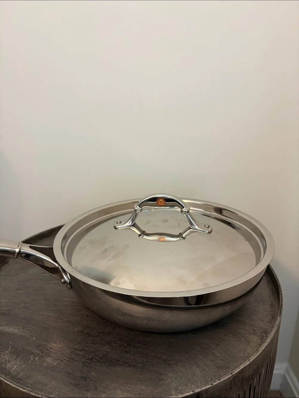 Ruffoni Stainless Steel Chef’s Pan w Lid 10” 3.5 Qt NWT